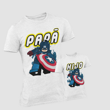 Cargar imagen en el visor de la galería, CAMISETA PACK PADRE E HIJO CAPITAN LEGO
