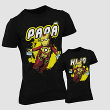 Cargar imagen en el visor de la galería, CAMISETA PACK PADRE E HIJO IRONMAN LEGO