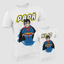 Cargar imagen en el visor de la galería, CAMISETA PACK PADRE E HIJO SUPERMAN LEGO