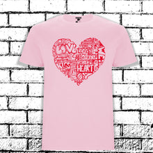 Load image into Gallery viewer, HEART WORDS T-SHIRT
