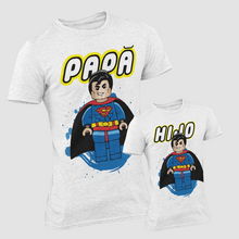 Cargar imagen en el visor de la galería, CAMISETA PACK PADRE E HIJO SUPERMAN LEGO
